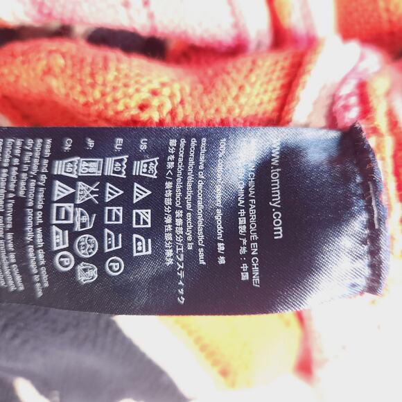 Tommy Hilfiger Summer Sweater Small Short Sleeve Stripes, Tie Front, 100% cotton - Picture 4 of 4